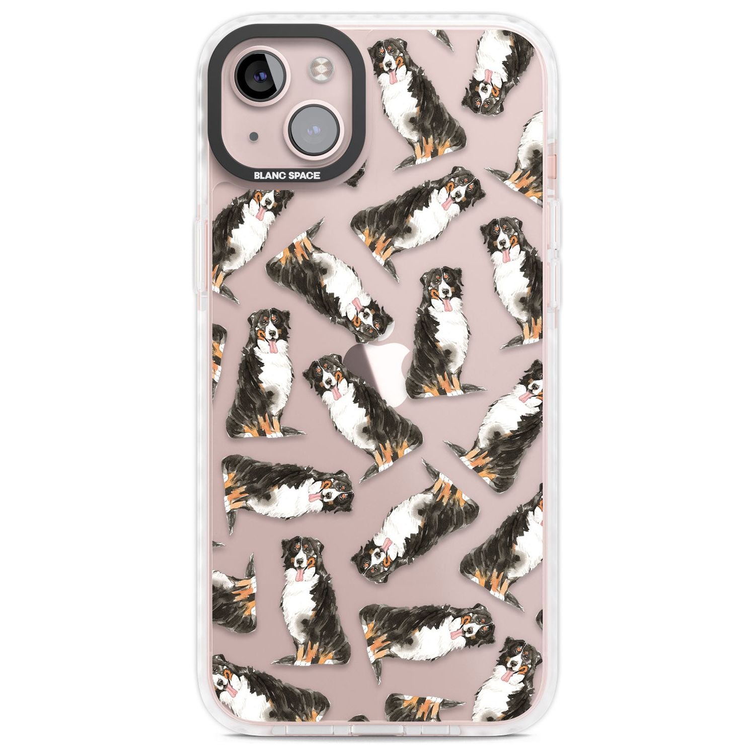 Bernese Mountain Dog Watercolour Dog Pattern