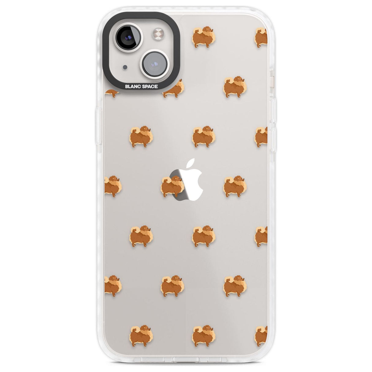 Pomeranian Dog Pattern Clear