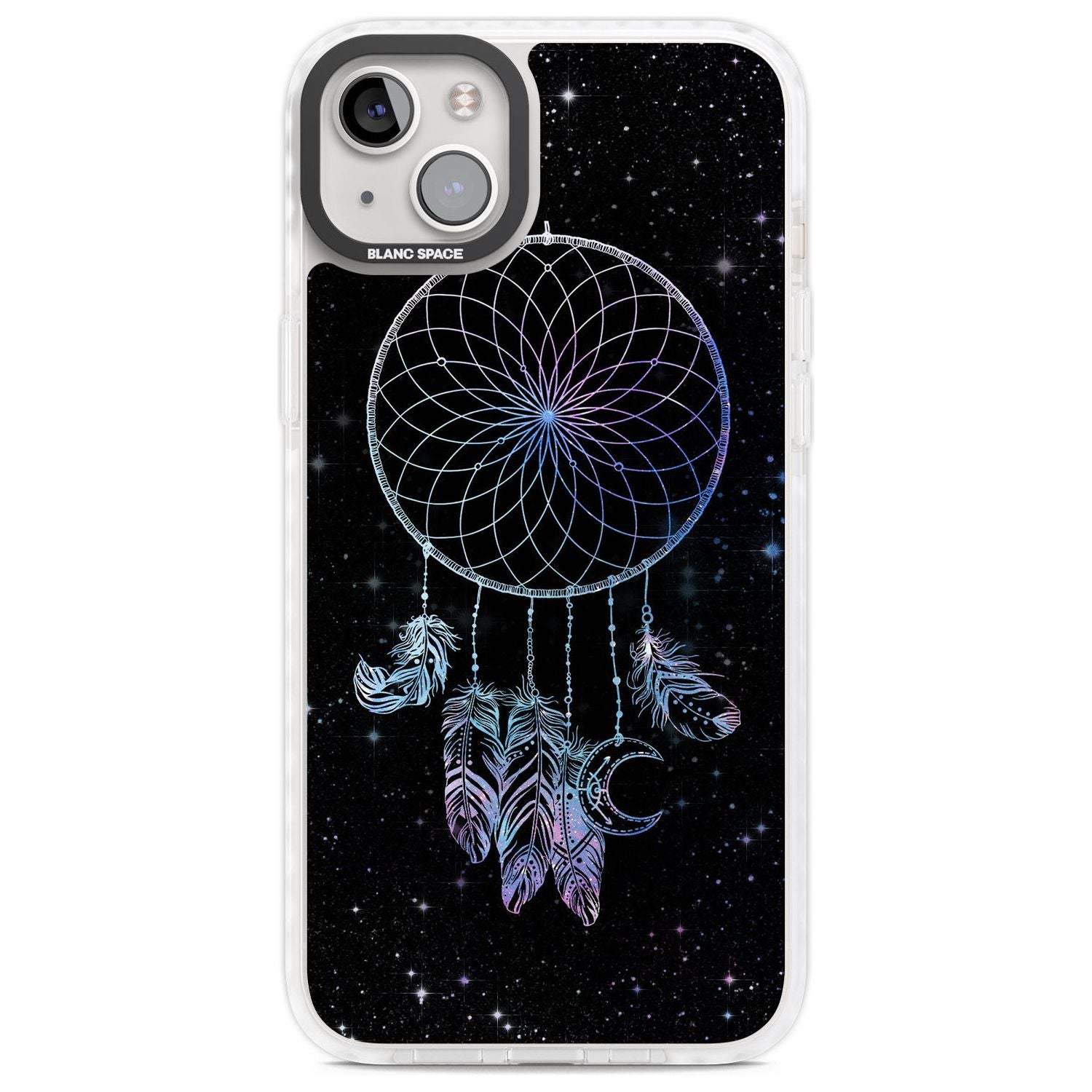 Dreamcatcher Space Stars Galaxy Print Phone Case iPhone 14 Plus / Impact Case Blanc Space