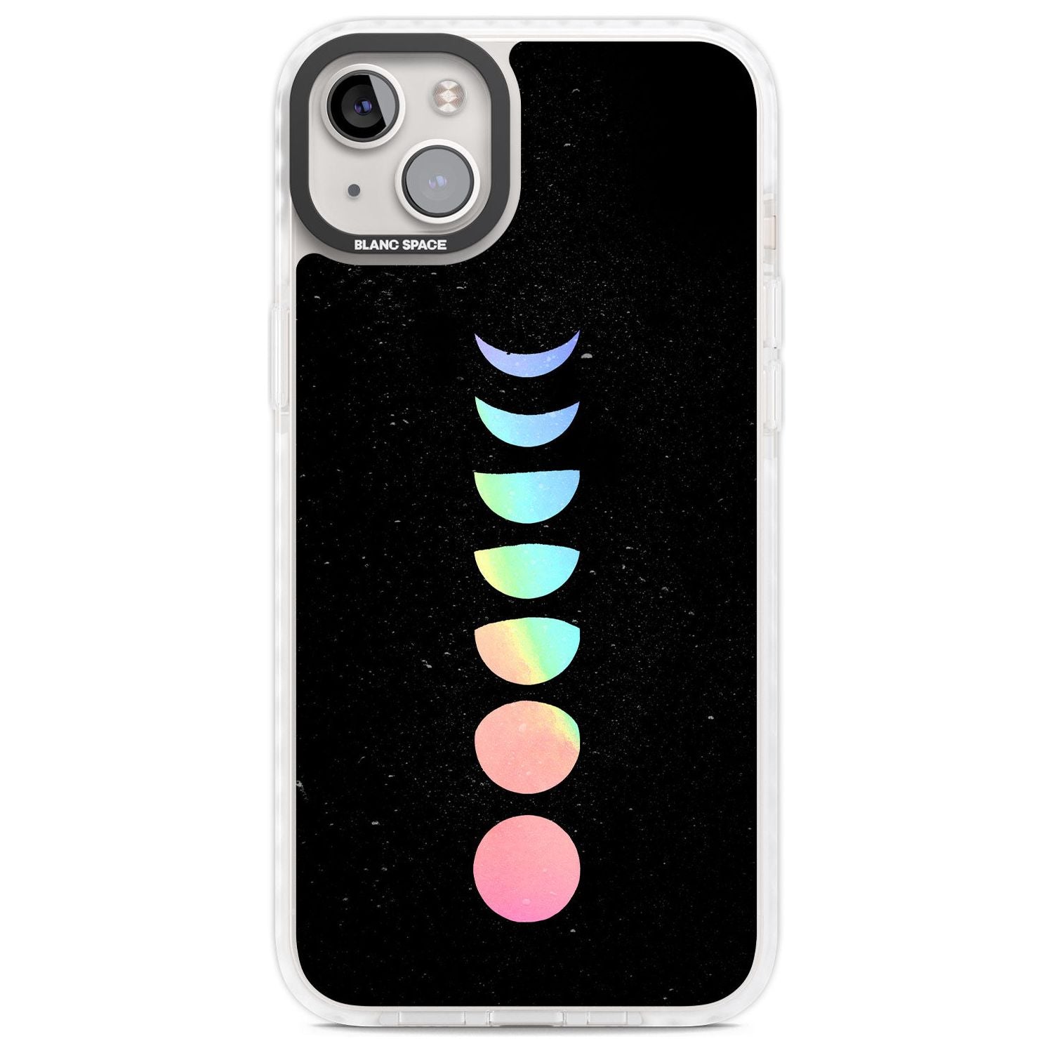 Pastel Moon Phases Phone Case iPhone 14 Plus / Impact Case Blanc Space