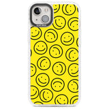 Happy Face Pattern Phone Case iPhone 14 Plus / Impact Case Blanc Space