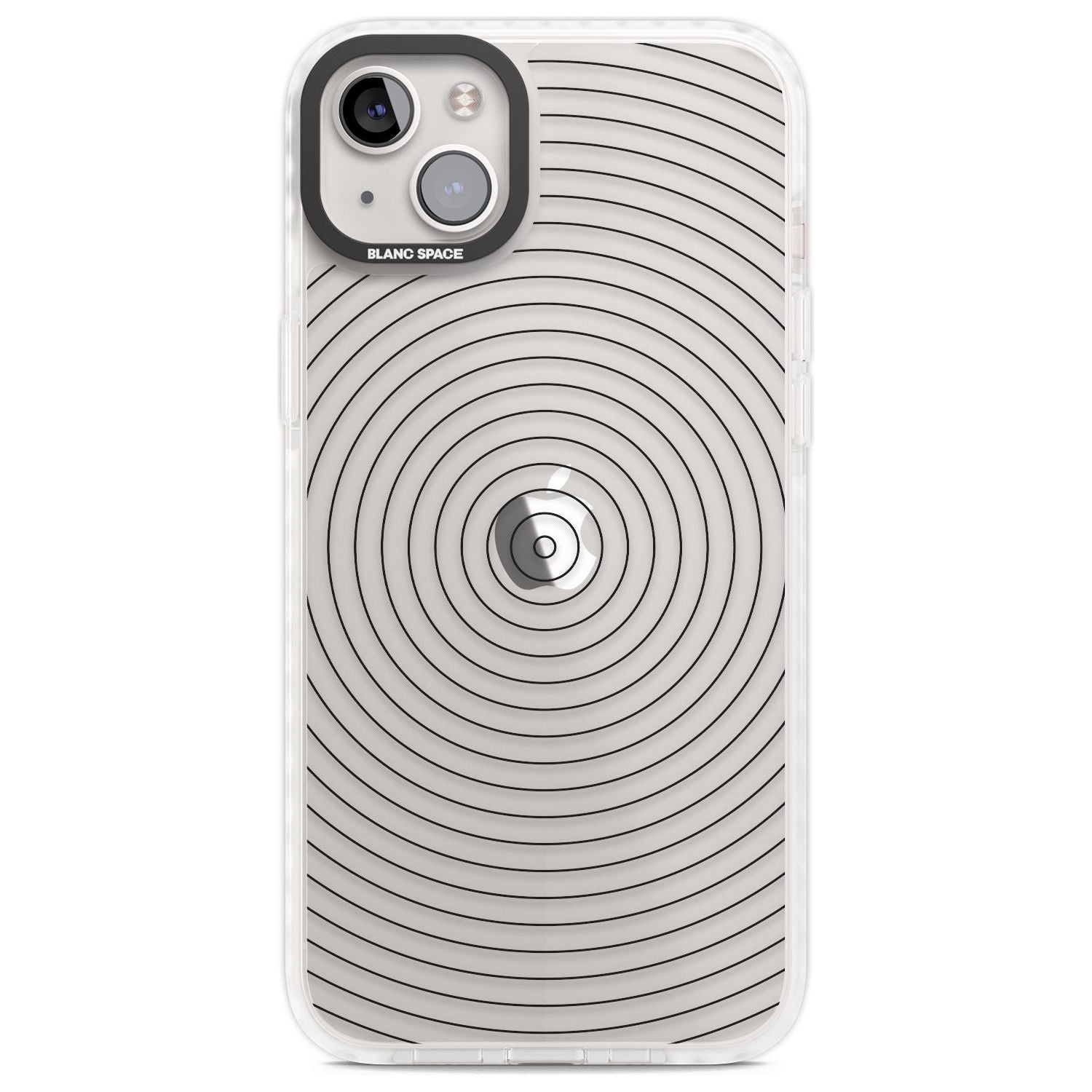 Abstract Lines: Circles Phone Case iPhone 14 Plus / Impact Case Blanc Space