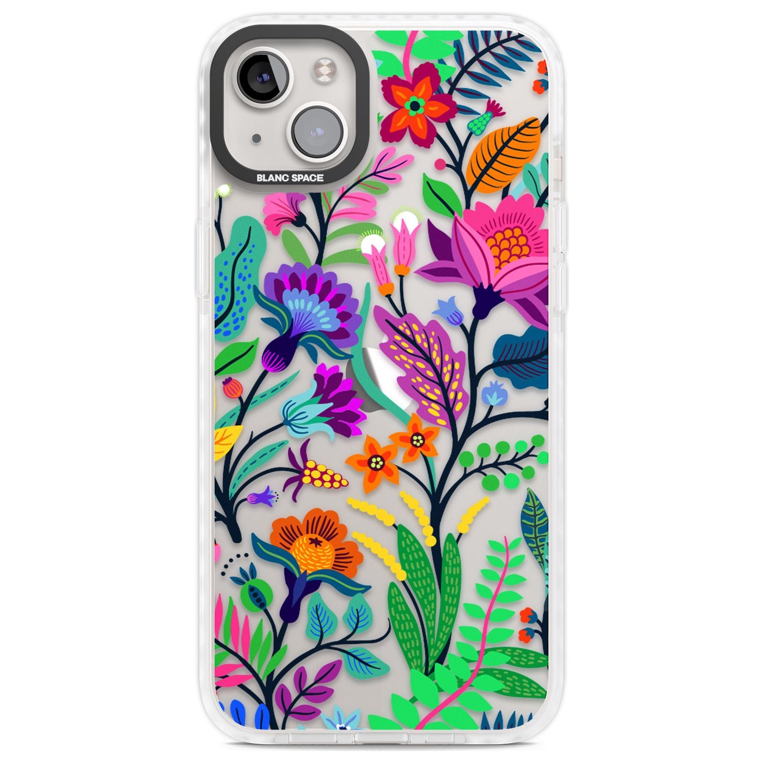 Floral Vibe Phone Case iPhone 14 Plus / Impact Case Blanc Space