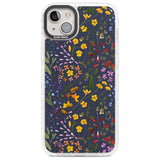 Wildflower & Leaves Cluster Design - Navy