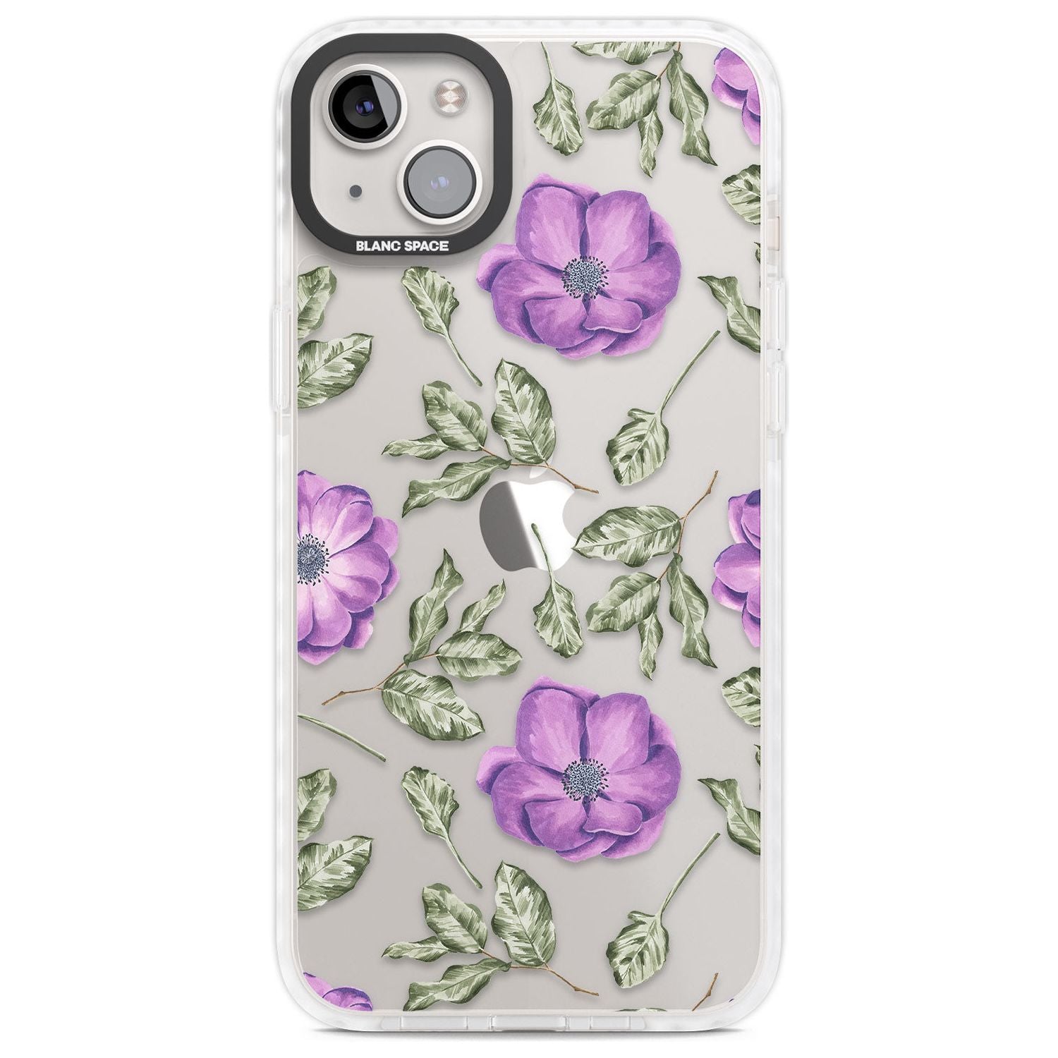 Purple Blossoms Transparent Floral