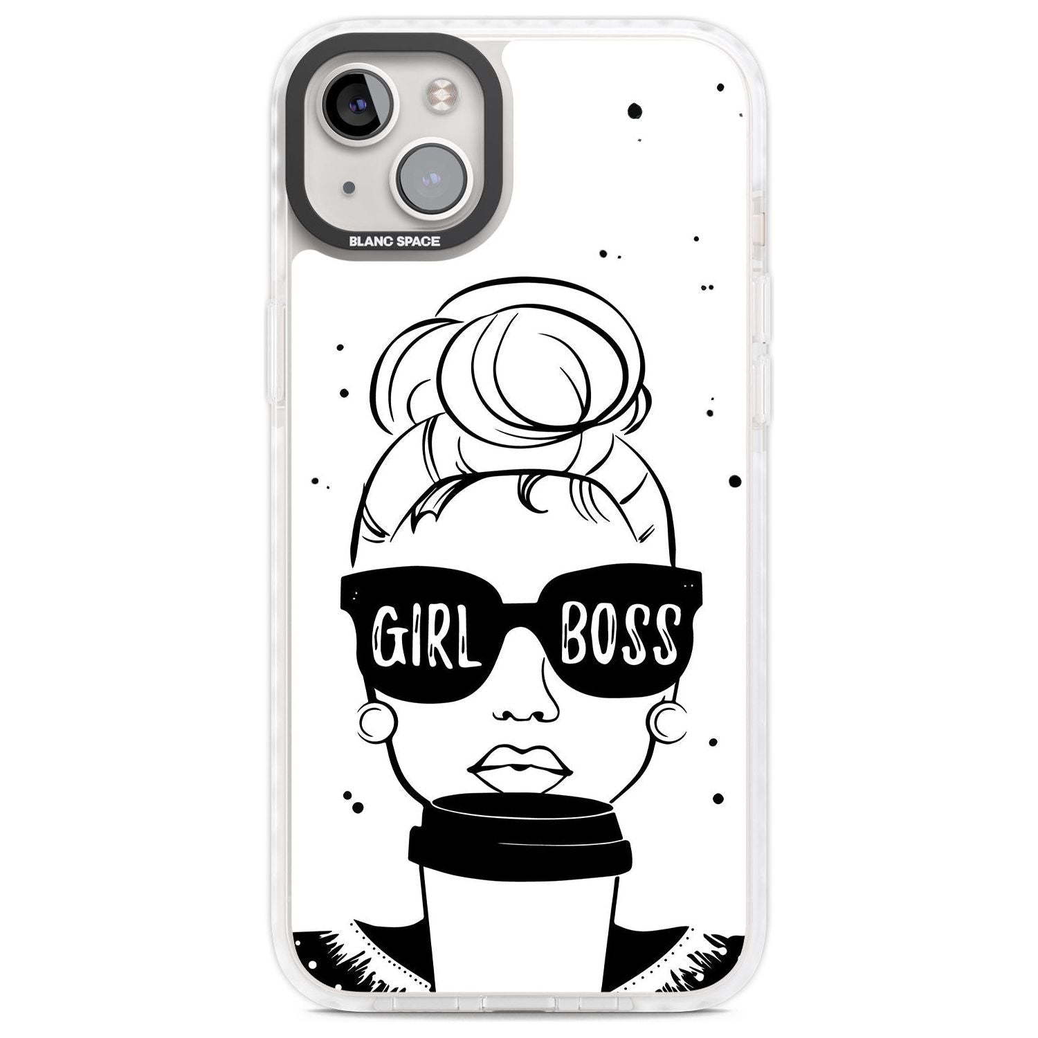 Girl Boss Phone Case iPhone 14 Plus / Impact Case Blanc Space