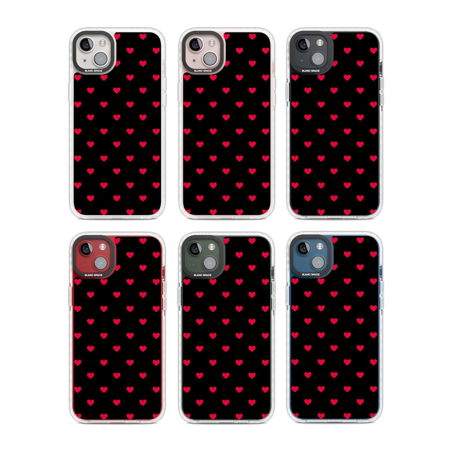 Small Heart Pattern: Red &
