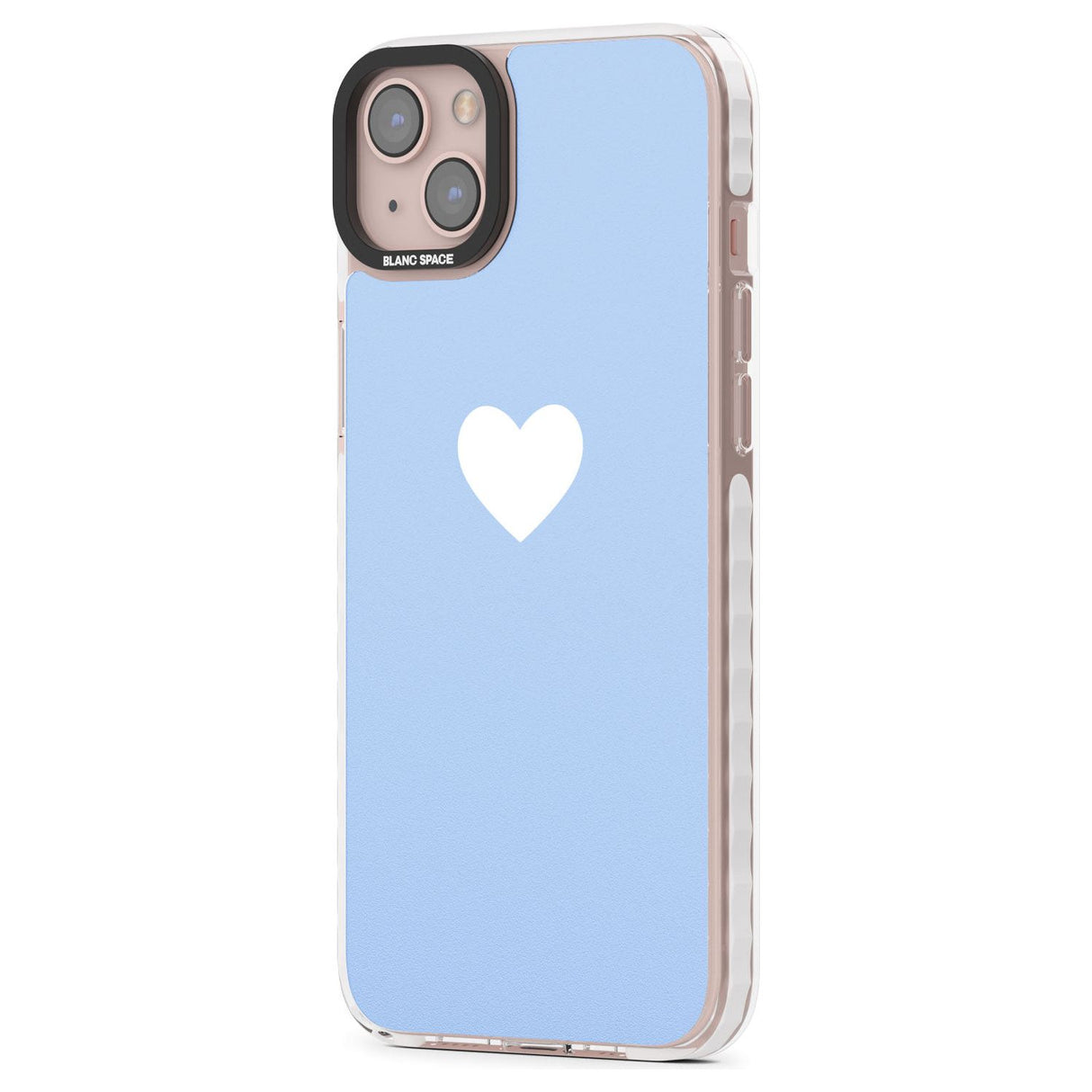 Single Heart Design: White & Baby Blue