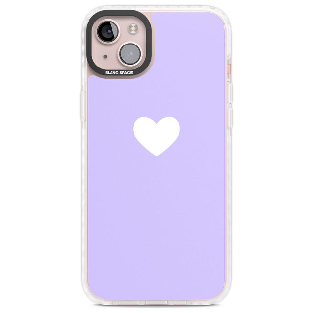 Single Heart White & Pale Purple