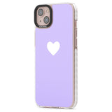 Single Heart White & Pale Purple