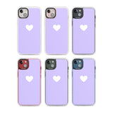 Single Heart White & Pale Purple