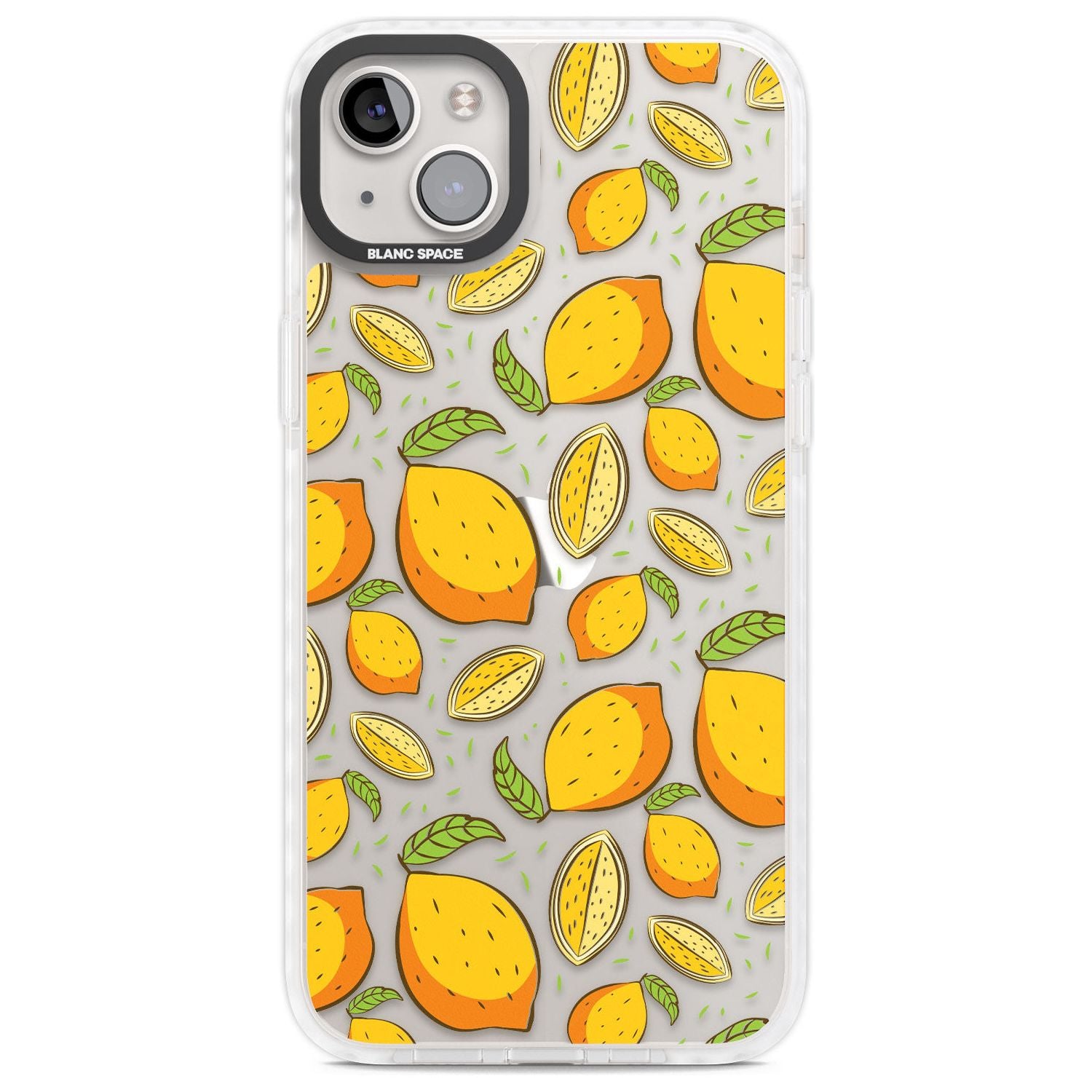 Lemon Pattern Phone Case iPhone 14 Plus / Impact Case Blanc Space