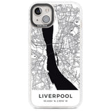 Map of Liverpool, England Phone Case iPhone 14 Plus / Impact Case Blanc Space