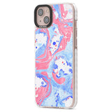 Pink, Blue & White Marbled Paper Pattern