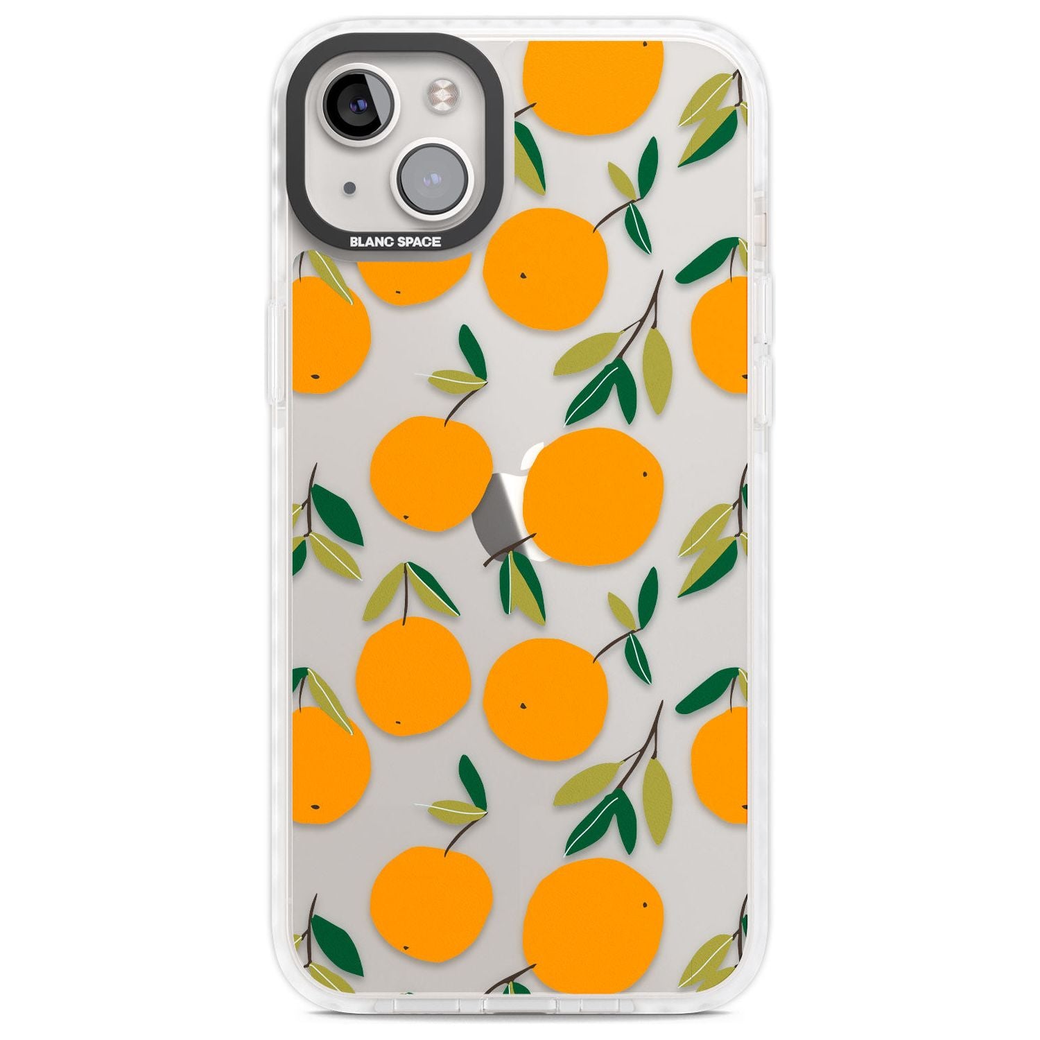 Oranges Pattern Phone Case iPhone 14 Plus / Impact Case Blanc Space