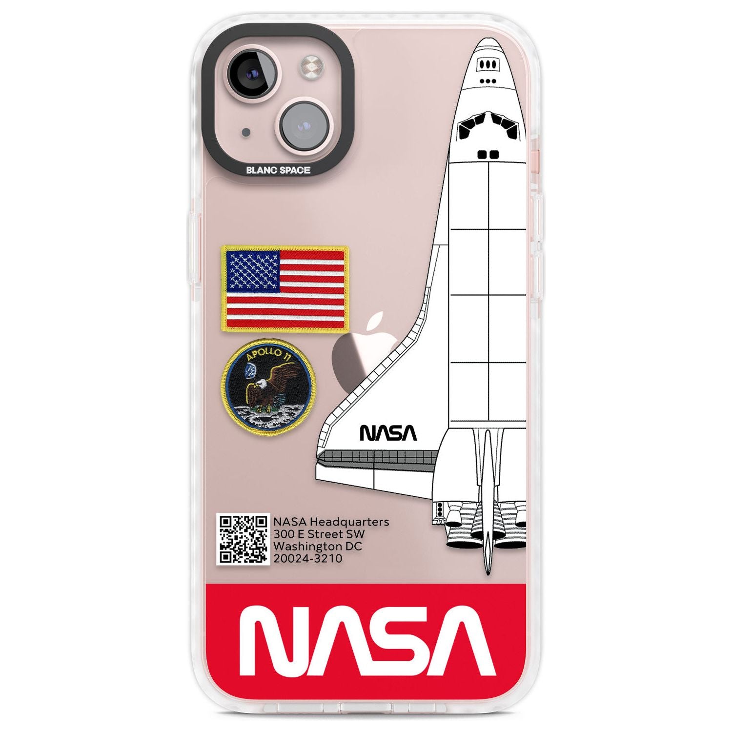 NASA Apollo 11 Phone Case iPhone 14 Plus / Impact Case Blanc Space
