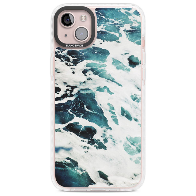 Ocean Waves Photograph Phone Case iPhone 14 Plus / Impact Case Blanc Space