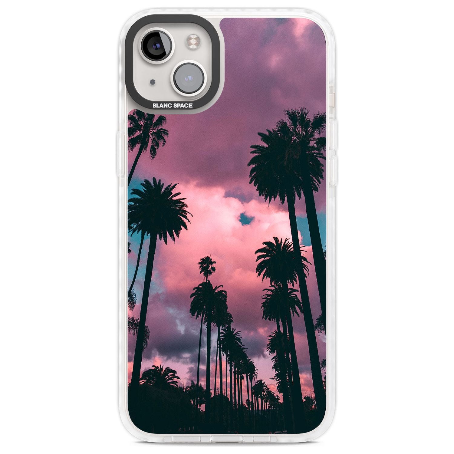 Palm Tree Sunset Photograph Phone Case iPhone 14 Plus / Impact Case Blanc Space