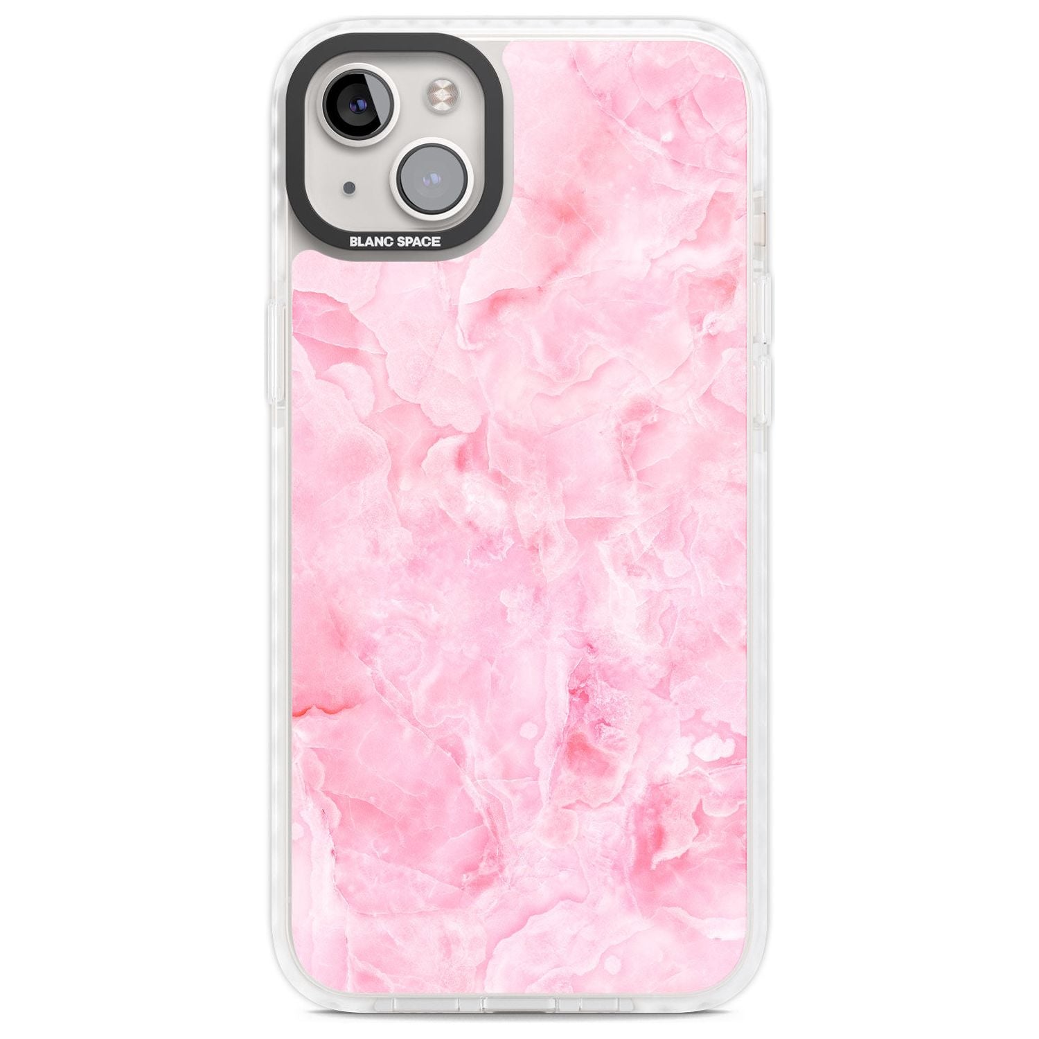 Bright Pink Onyx Marble Texture Phone Case iPhone 14 Plus / Impact Case Blanc Space