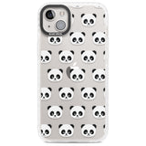 Panda Face Pattern Phone Case iPhone 14 Plus / Impact Case Blanc Space