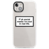 F*ck Social Media Phone Case iPhone 14 Plus / Impact Case Blanc Space