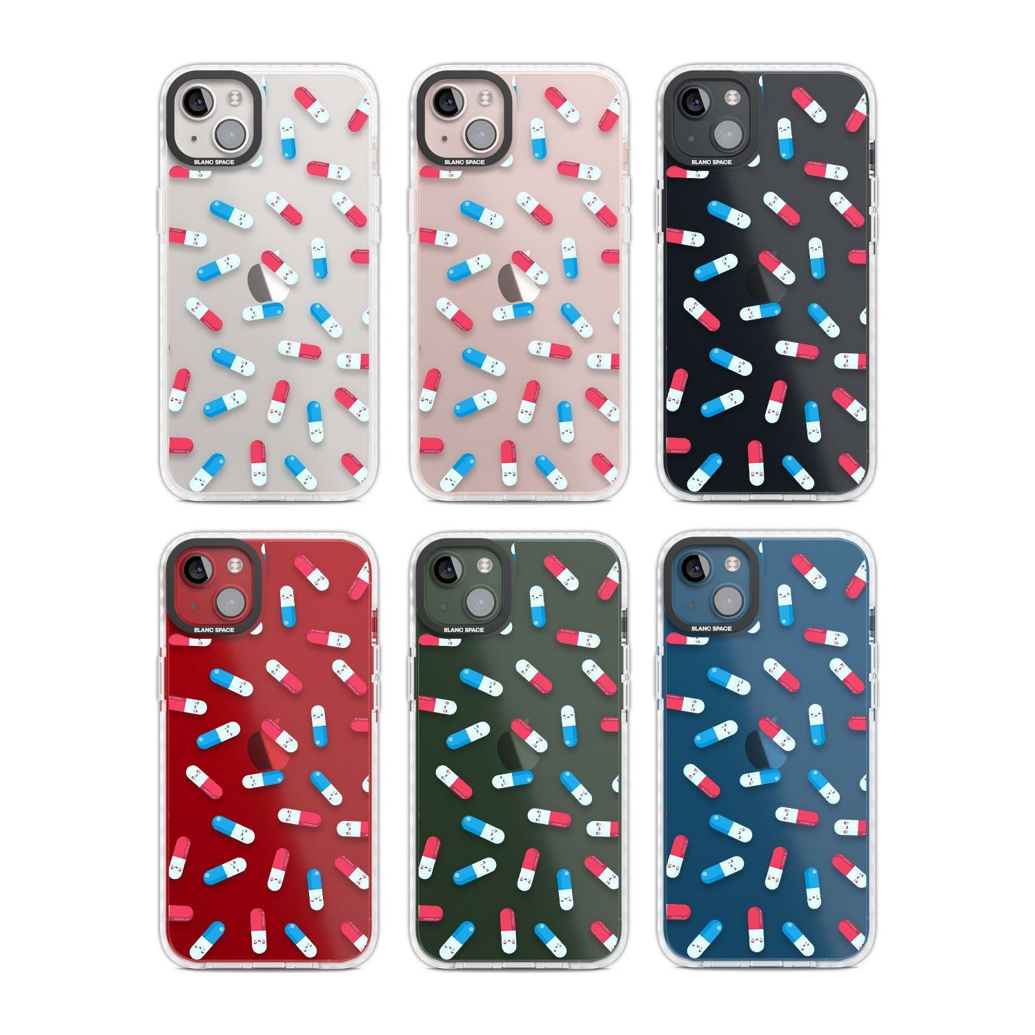 Kawaii Pill PatternPhone Case for iPhone 14 Plus
