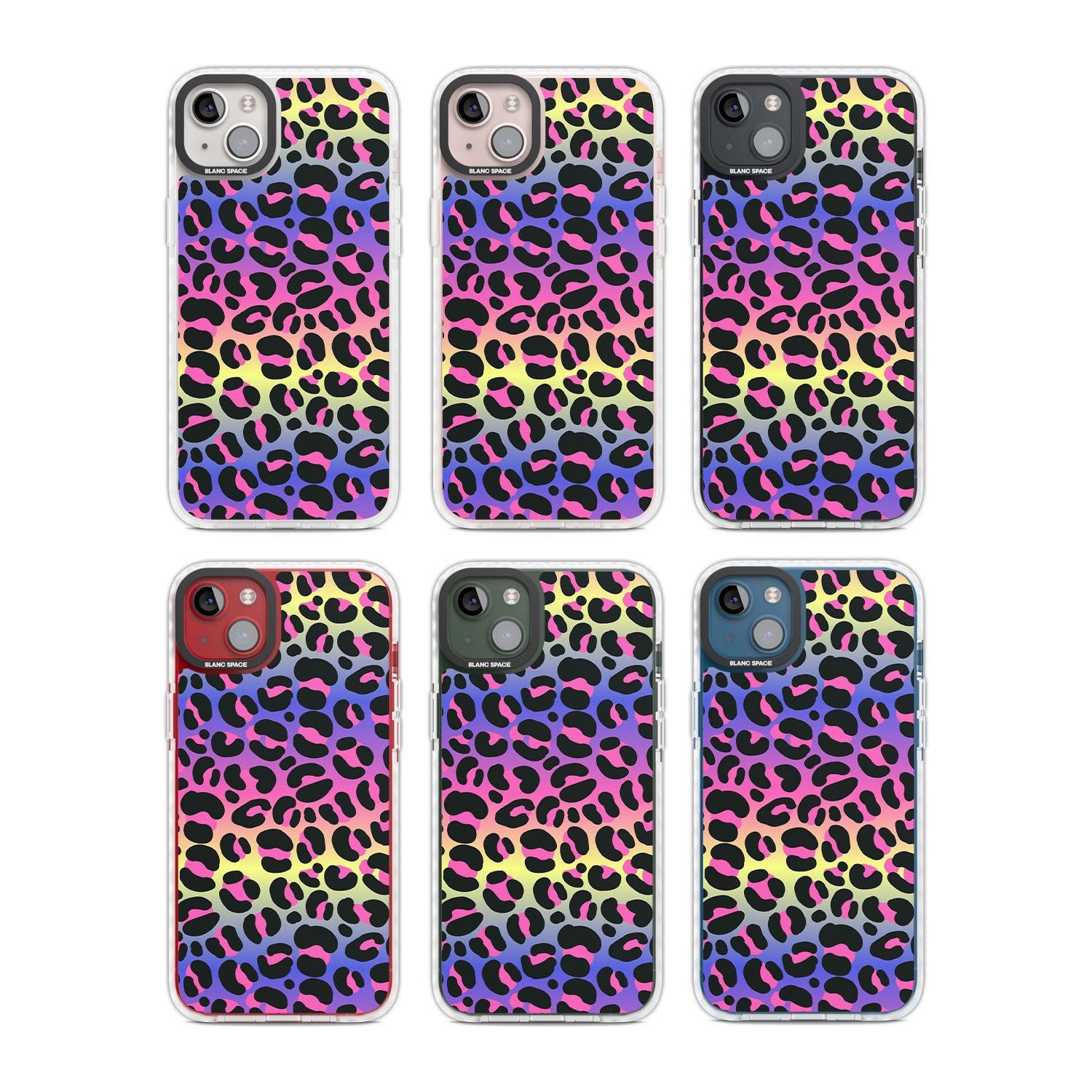 Rainbow Gradient Leopard Print