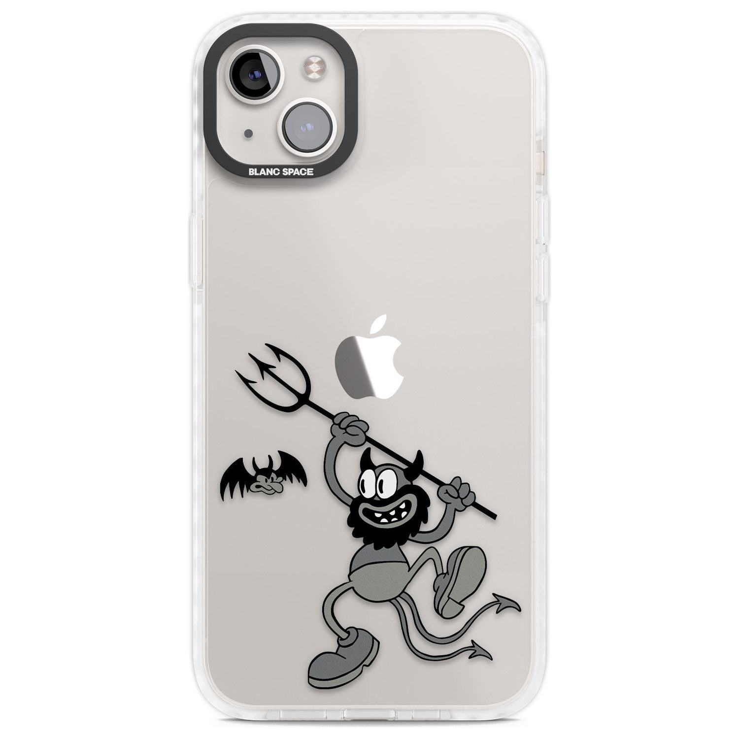 Dancing Devil Phone Case iPhone 14 Plus / Impact Case Blanc Space