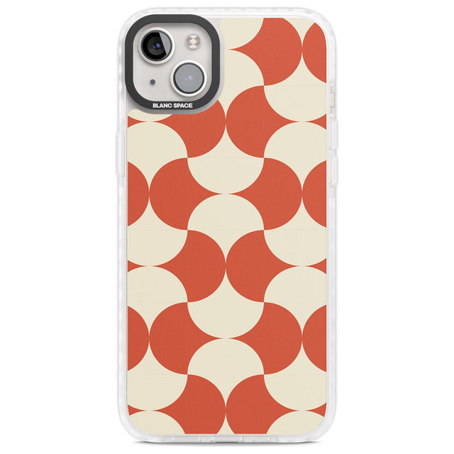 Abstract Retro Shapes: Psychedelic Pattern Phone Case iPhone 14 Plus / Impact Case Blanc Space