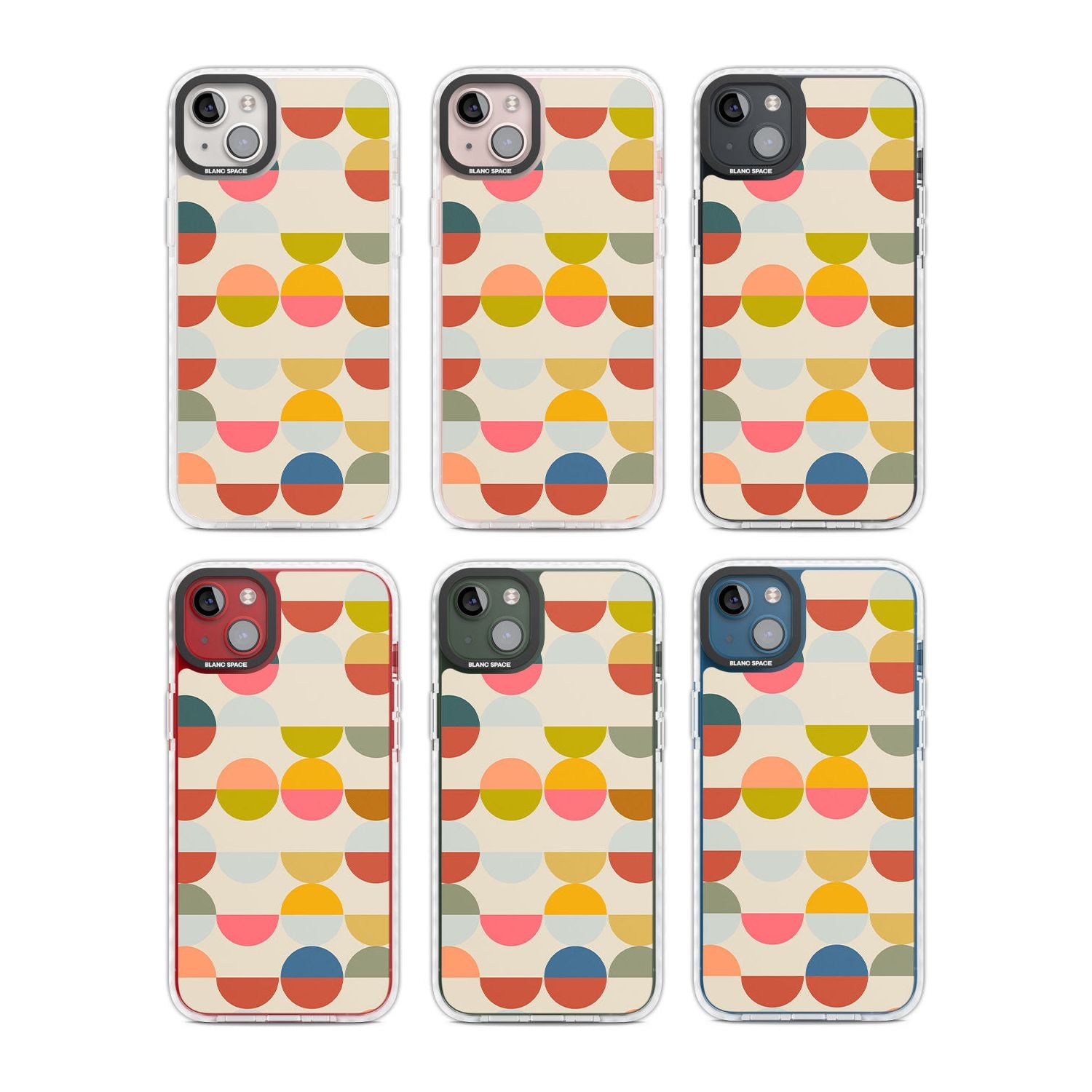 Abstract Retro Shapes: Colourful Circles
