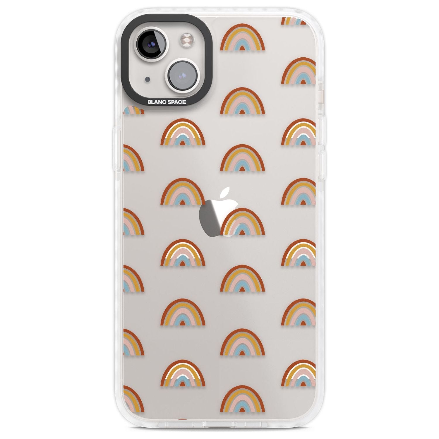 Cute Scandinavian Rainbows Phone Case iPhone 14 Plus / Impact Case Blanc Space