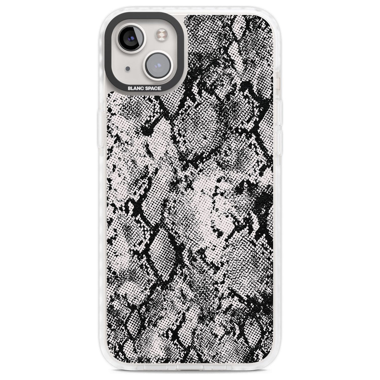 Pastel Snakeskin - Grey Phone Case iPhone 14 Plus / Impact Case Blanc Space