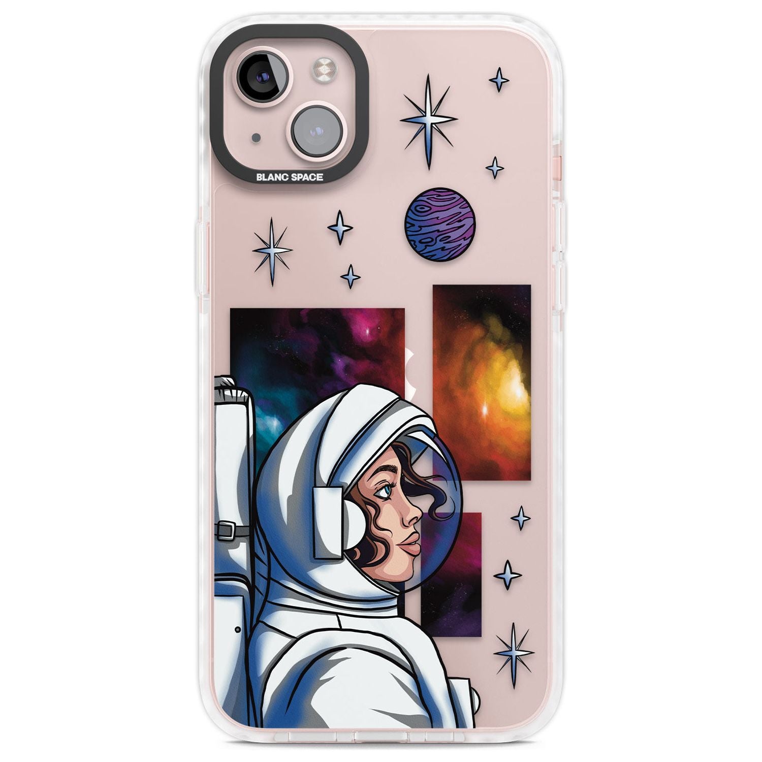 Cosmic Ambition Phone Case iPhone 14 Plus / Impact Case Blanc Space