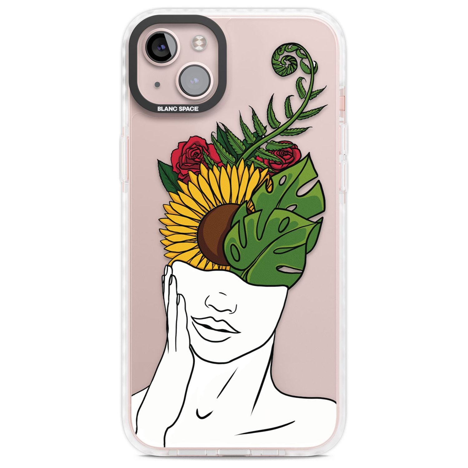 Let The Mind Flourish Phone Case iPhone 14 Plus / Impact Case Blanc Space