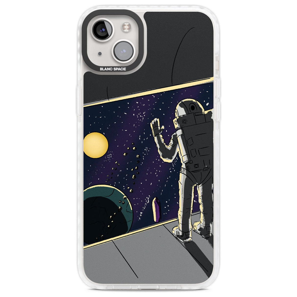 Home Phone Case iPhone 14 Plus / Impact Case Blanc Space