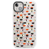 Minimalist Sushi Pattern Phone Case iPhone 14 Plus / Impact Case Blanc Space