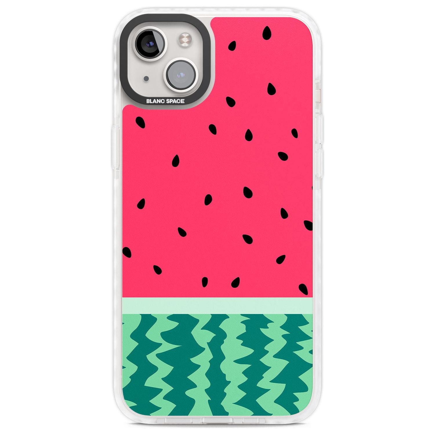 Full Watermelon Print Phone Case iPhone 14 Plus / Impact Case Blanc Space