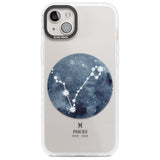 Pisces Zodiac Transparent Design - Blue