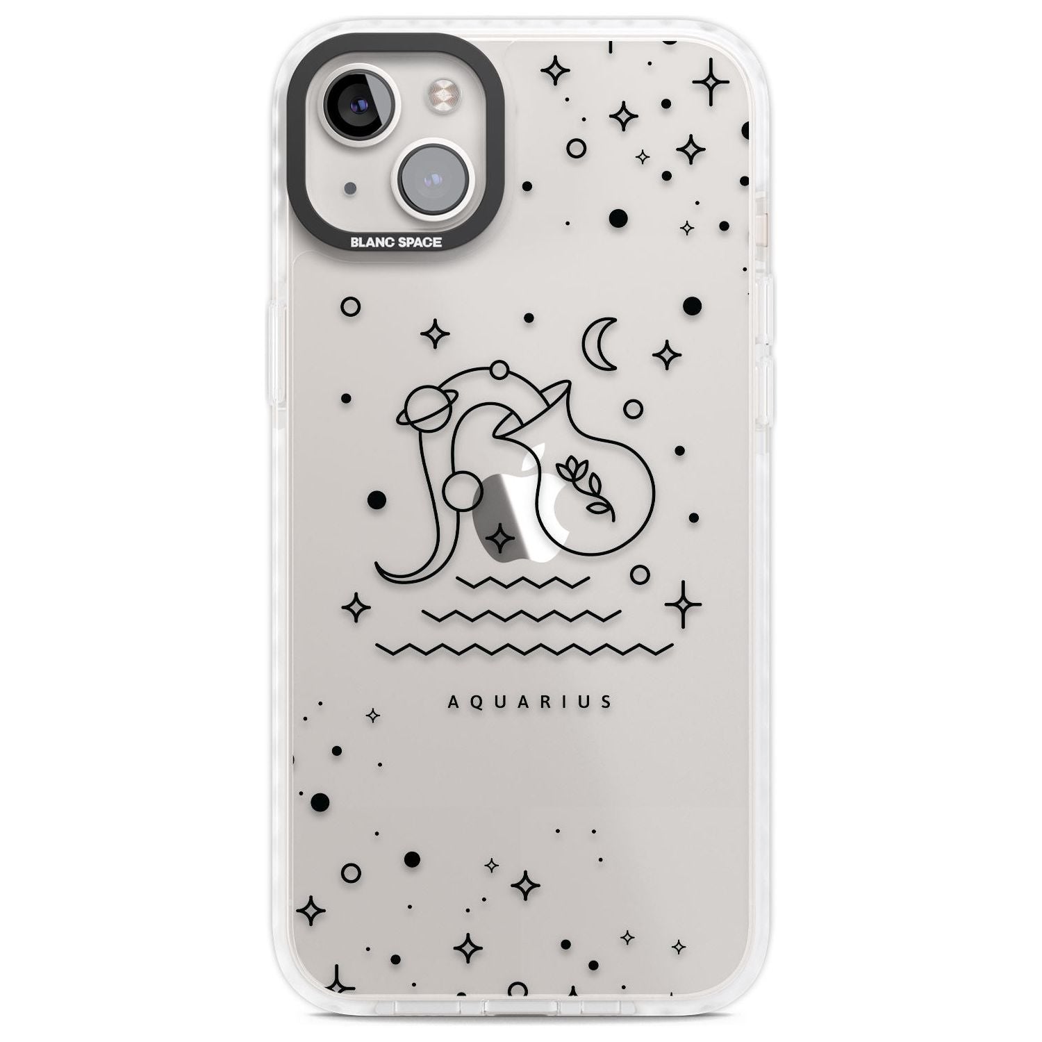 Aquarius Emblem - Transparent Design Phone Case iPhone 14 Plus / Impact Case Blanc Space