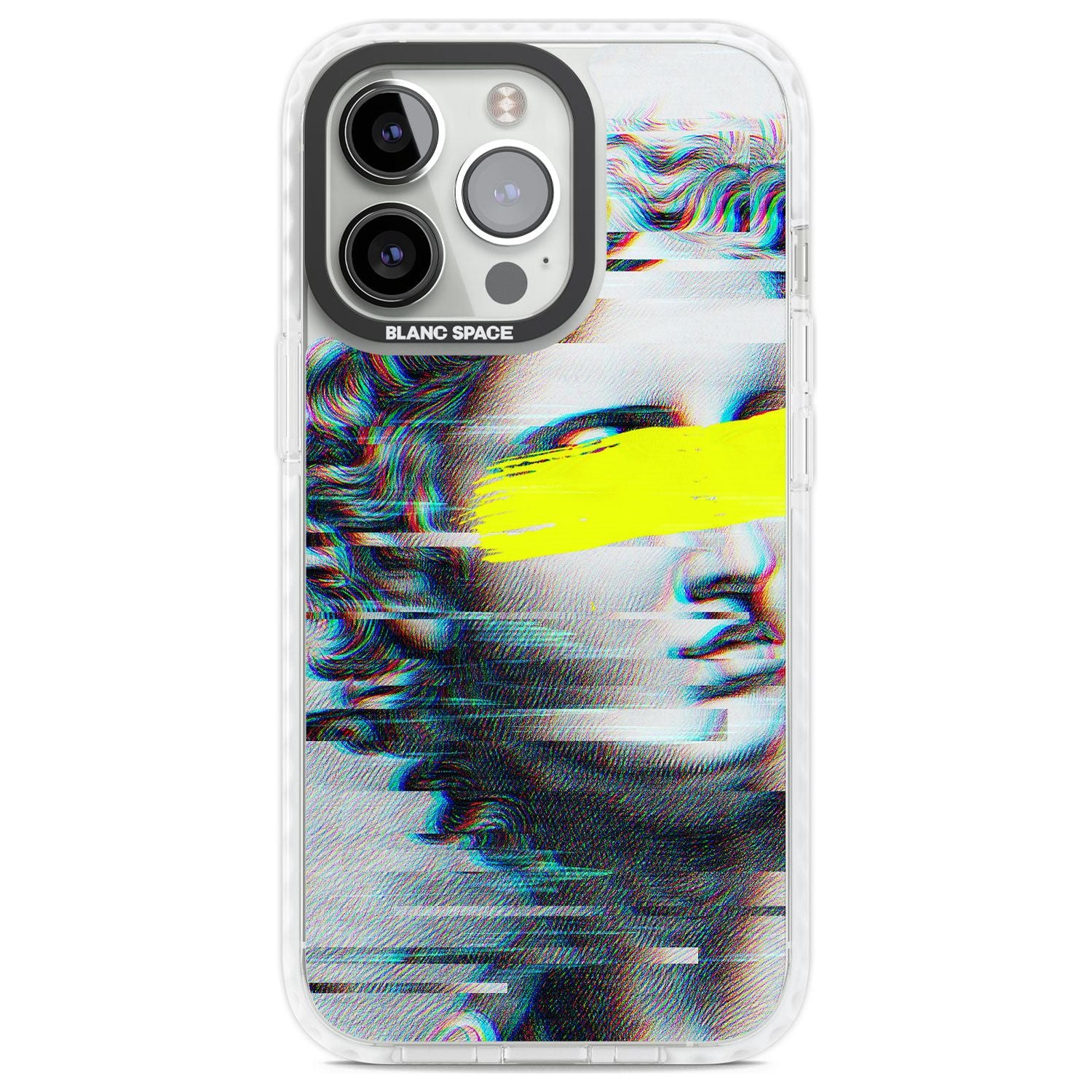 GLITCHED FRAGMENT Phone Case iPhone 13 Pro / Impact Case,iPhone 14 Pro / Impact Case,iPhone 15 Pro Max / Impact Case,iPhone 15 Pro / Impact Case Blanc Space