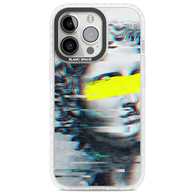 GLITCHED FRAGMENT Phone Case iPhone 13 Pro / Impact Case,iPhone 14 Pro / Impact Case,iPhone 15 Pro Max / Impact Case,iPhone 15 Pro / Impact Case Blanc Space