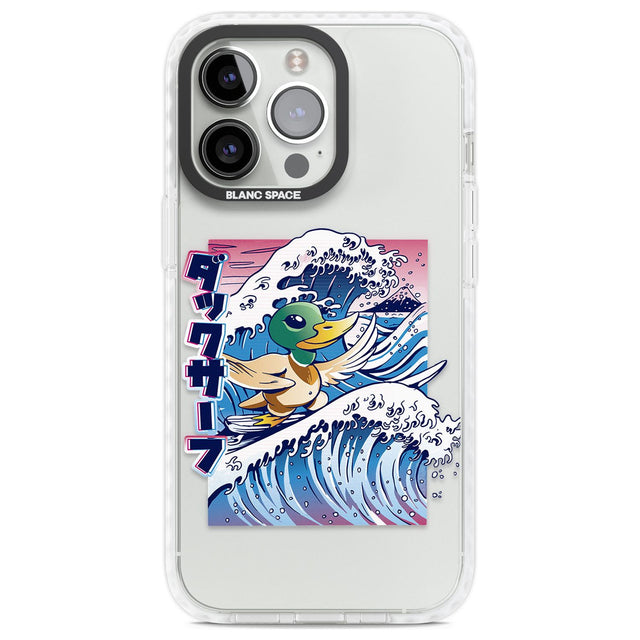 Duck Surf Phone Case iPhone 13 Pro / Impact Case,iPhone 14 Pro / Impact Case,iPhone 15 Pro Max / Impact Case,iPhone 15 Pro / Impact Case Blanc Space