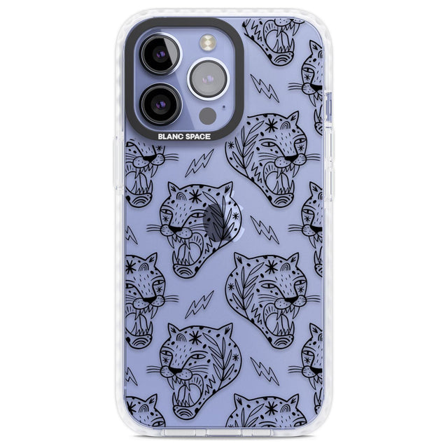 Black Tiger Roar Pattern Phone Case iPhone 13 Pro / Impact Case,iPhone 14 Pro / Impact Case,iPhone 15 Pro Max / Impact Case,iPhone 15 Pro / Impact Case Blanc Space