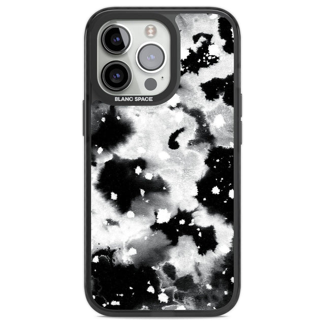 Black & White Acid Wash Tie-Dye Pattern Phone Case iPhone 13 Pro / Black Impact Case,iPhone 14 Pro / Black Impact Case,iPhone 15 Pro Max / Black Impact Case,iPhone 15 Pro / Black Impact Case Blanc Space