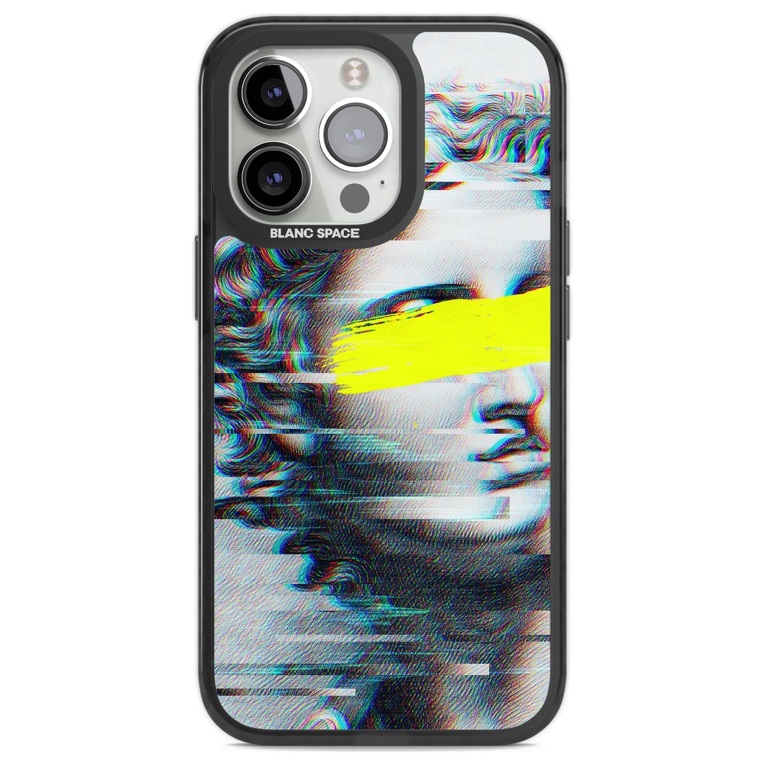 GLITCHED FRAGMENT Phone Case iPhone 13 Pro / Black Impact Case,iPhone 14 Pro / Black Impact Case,iPhone 15 Pro Max / Black Impact Case,iPhone 15 Pro / Black Impact Case Blanc Space