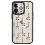 Cute Giraffe Pattern Clear Phone Case iPhone 13 Pro / Black Impact Case,iPhone 14 Pro / Black Impact Case,iPhone 15 Pro / Black Impact Case,iPhone 15 Pro Max / Black Impact Case Blanc Space