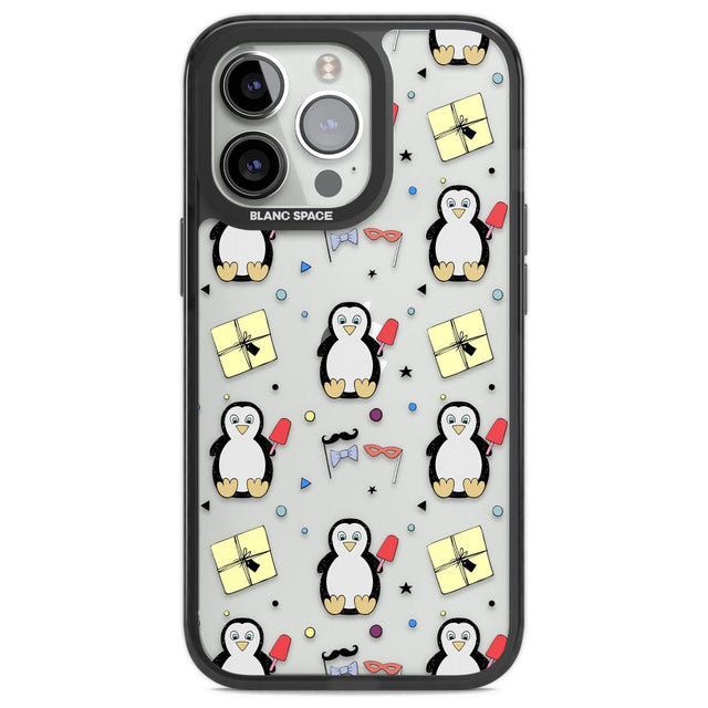 Cute Penguin Pattern Clear Phone Case iPhone 13 Pro / Black Impact Case,iPhone 14 Pro / Black Impact Case,iPhone 15 Pro / Black Impact Case,iPhone 15 Pro Max / Black Impact Case Blanc Space