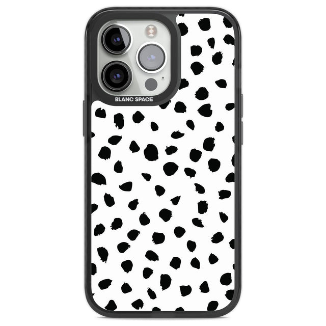 Dalmatian Print Phone Case iPhone 13 Pro / Black Impact Case,iPhone 14 Pro / Black Impact Case,iPhone 15 Pro Max / Black Impact Case,iPhone 15 Pro / Black Impact Case Blanc Space