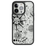 Large Sun Vintage Astrological Phone Case iPhone 13 Pro / Black Impact Case,iPhone 14 Pro / Black Impact Case,iPhone 15 Pro Max / Black Impact Case,iPhone 15 Pro / Black Impact Case Blanc Space