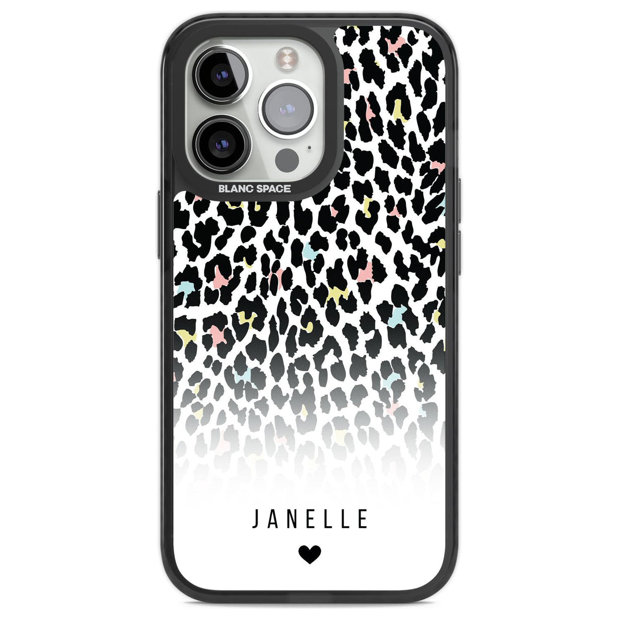 Personalised Pastel Leopard Spots Custom Phone Case iPhone 13 Pro / Black Impact Case,iPhone 14 Pro / Black Impact Case,iPhone 15 Pro Max / Black Impact Case,iPhone 15 Pro / Black Impact Case Blanc Space